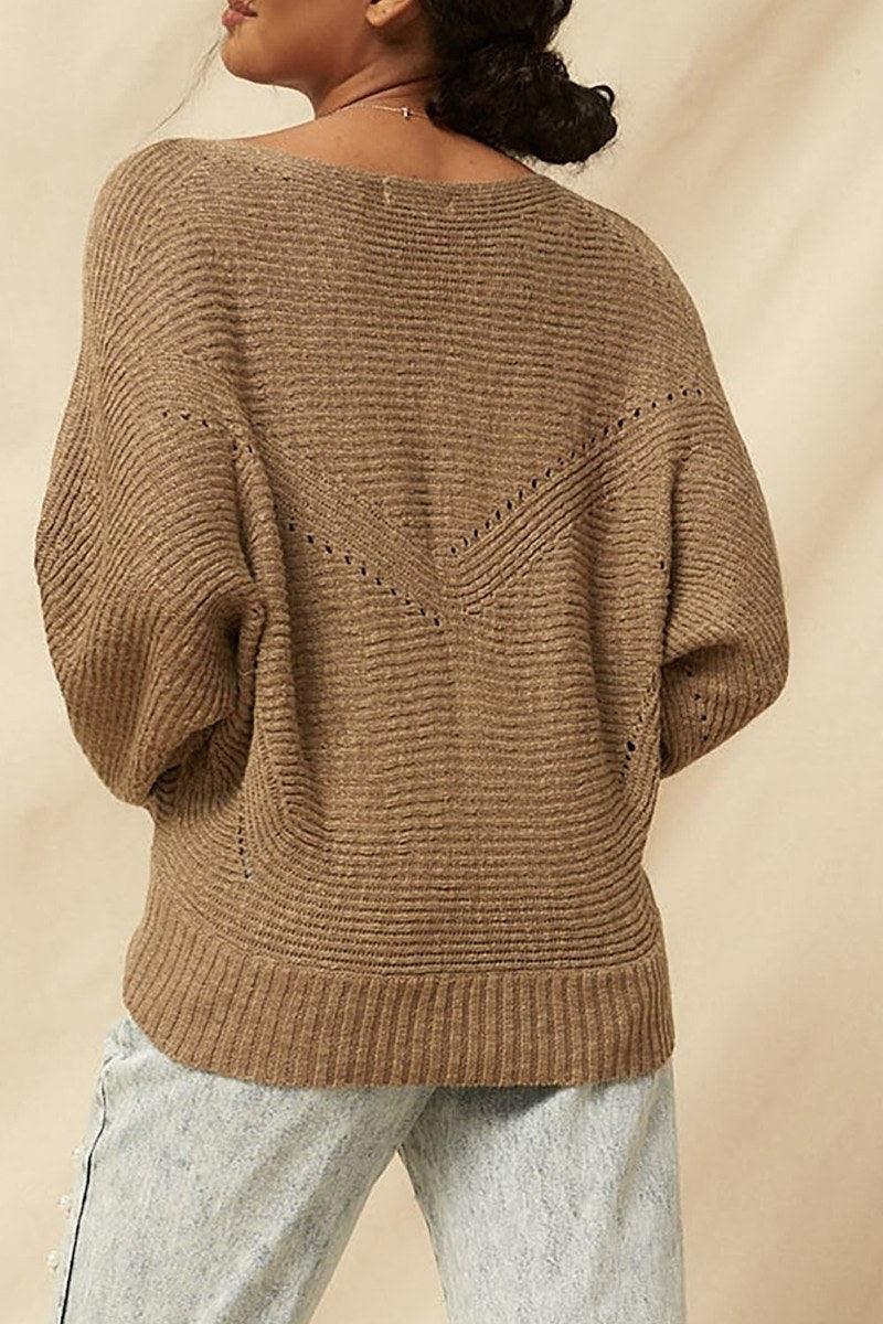 A Ribbed Knit Sweater - Kreative Passions