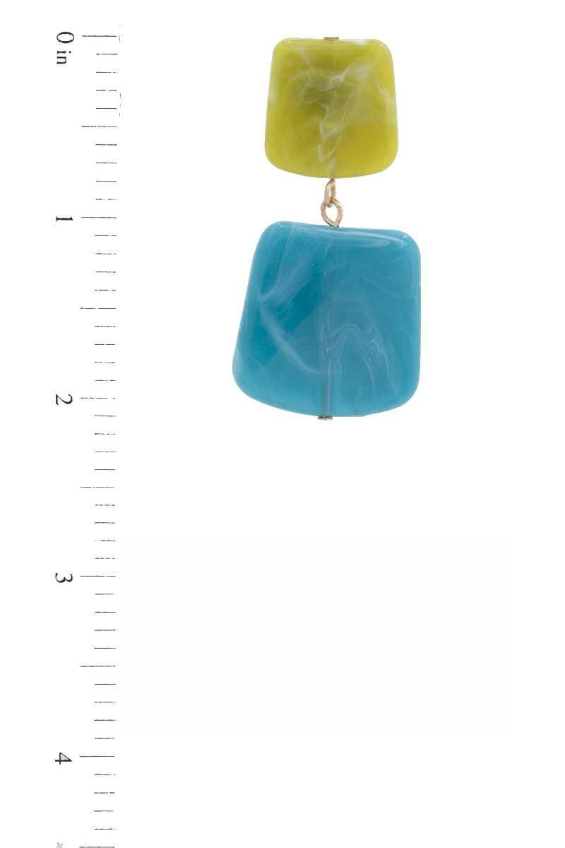 Acetate Resin Square Drop Earring - Kreative Passions