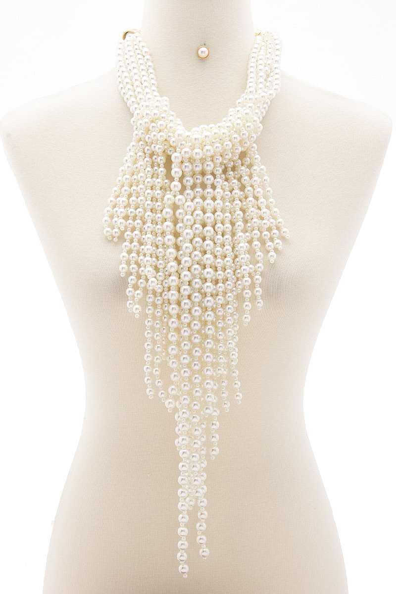 Chunky Oversize Pearl Bead Necklace - Kreative Passions