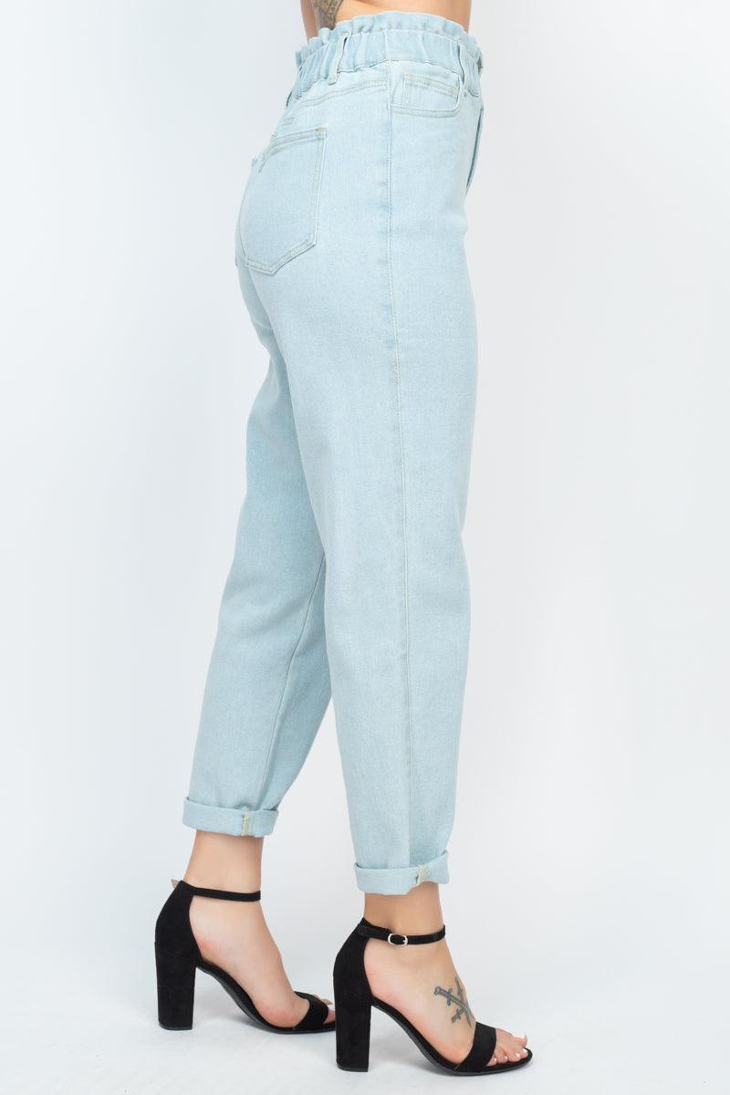 Double Button High-waisted Jeans - Kreative Passions