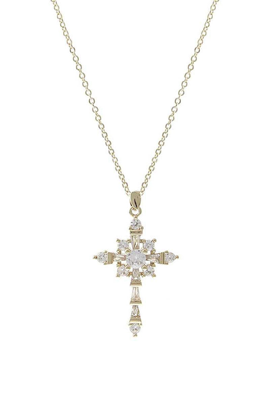 Fancy Cross Pendant Necklace - Kreative Passions