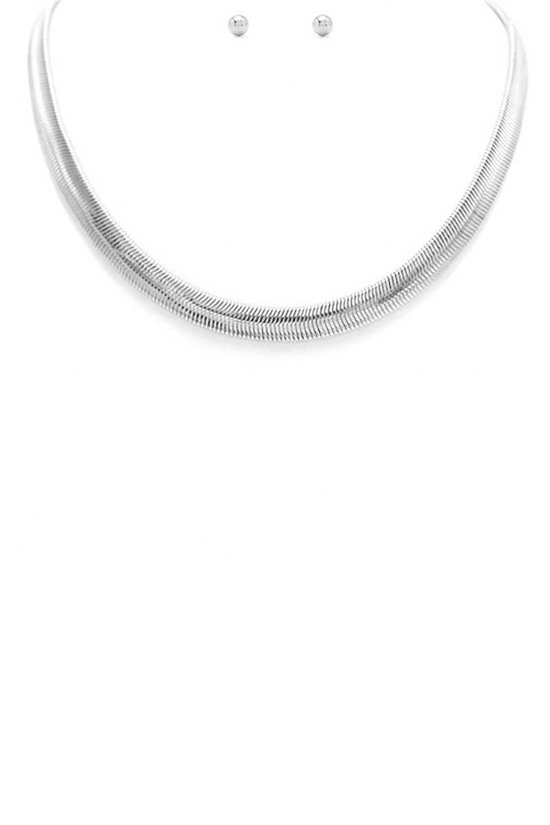 Flat Snake Chain Necklace - Kreative Passions