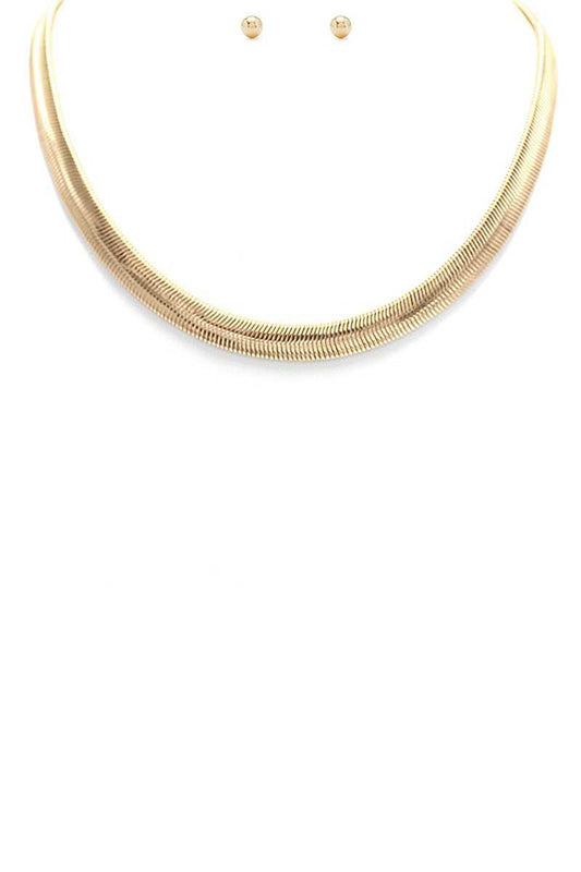 Flat Snake Chain Necklace - Kreative Passions
