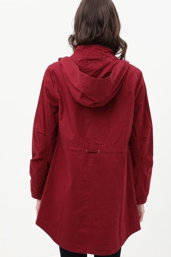 Long Line Hooded Utility Anorak Jacket Coat - Kreative Passions