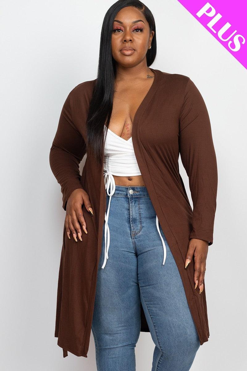 Long Sleeves Belted Cardigan - Kreative Passions