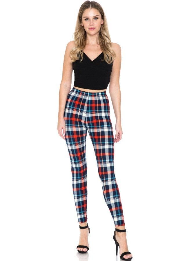 Multi Printed, High Waisted, Leggings With An Elasticized Waist Band - Kreative Passions