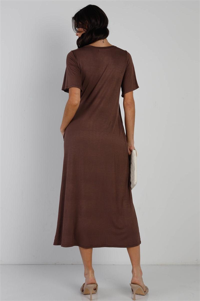 Short Sleeve Midi Dress - Kreative Passions