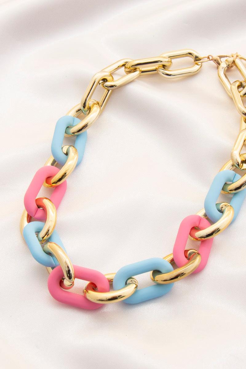 Smooth Texture Oval Link Necklace - Kreative Passions