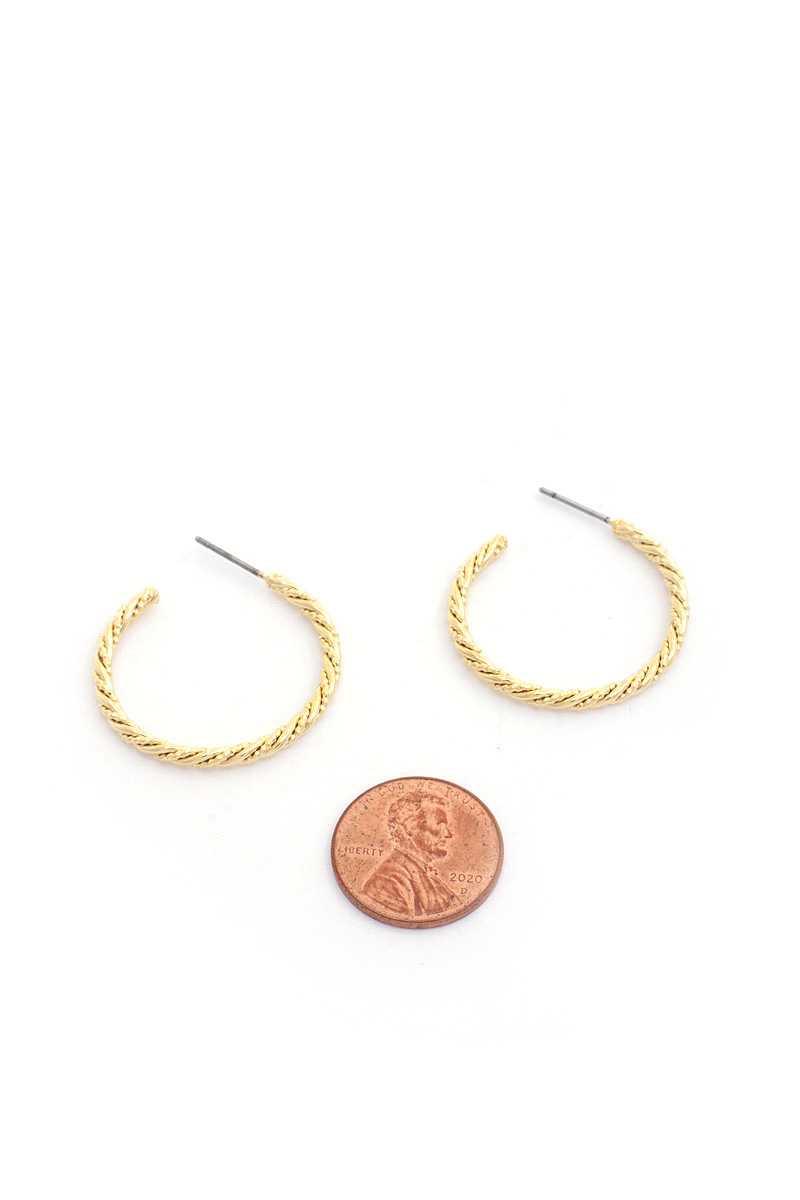 Sodajo Twisted Open Circle Earring - Kreative Passions