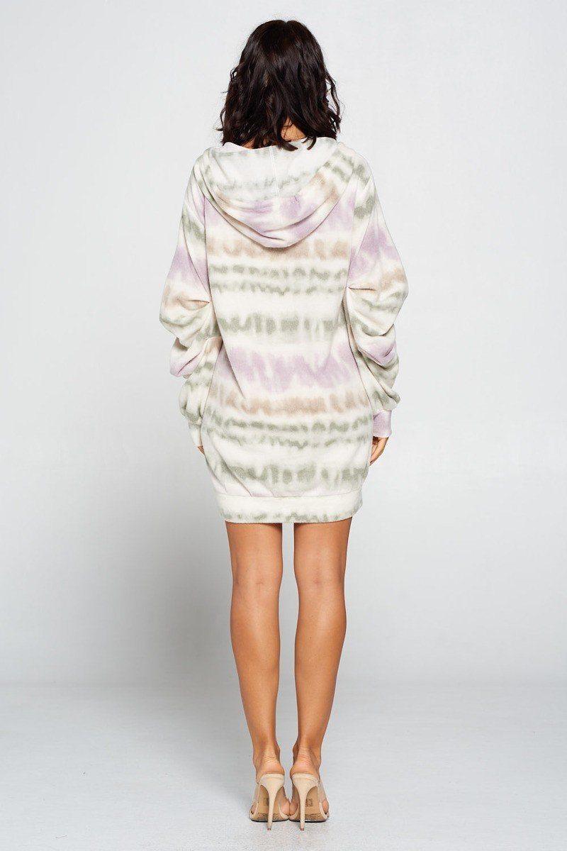 Terry Brushed Print Sweater Dress - Kreative Passions