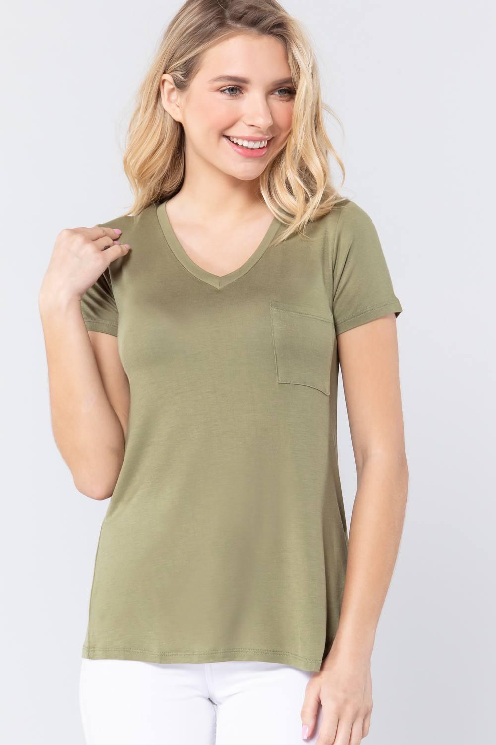 V-neck Rayon Jersey Top - Kreative Passions