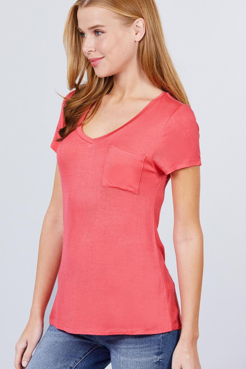 V-neck Rayon Jersey Top - Kreative Passions