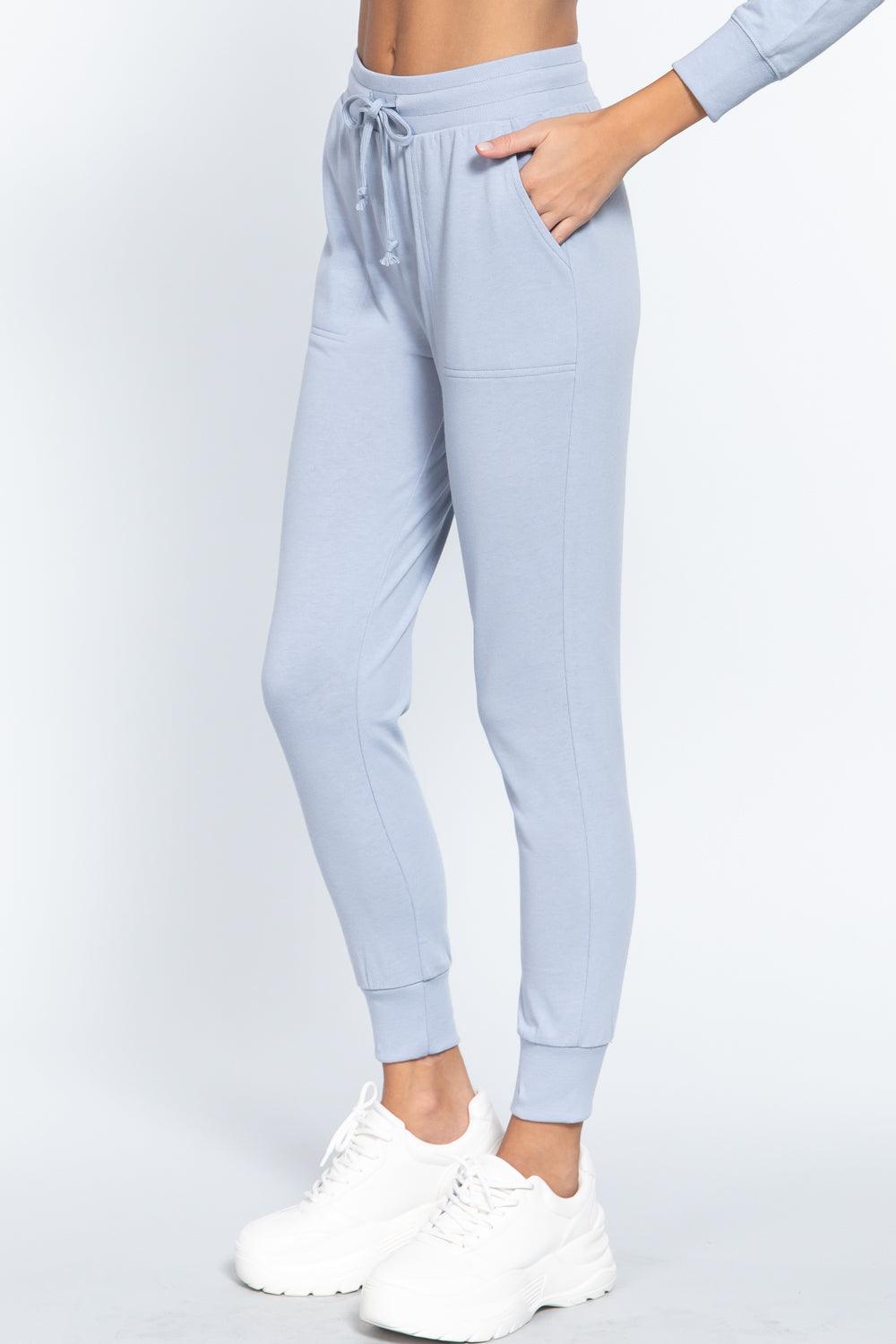 Waist Band Long Sweatpants With Pockets - Kreative Passions